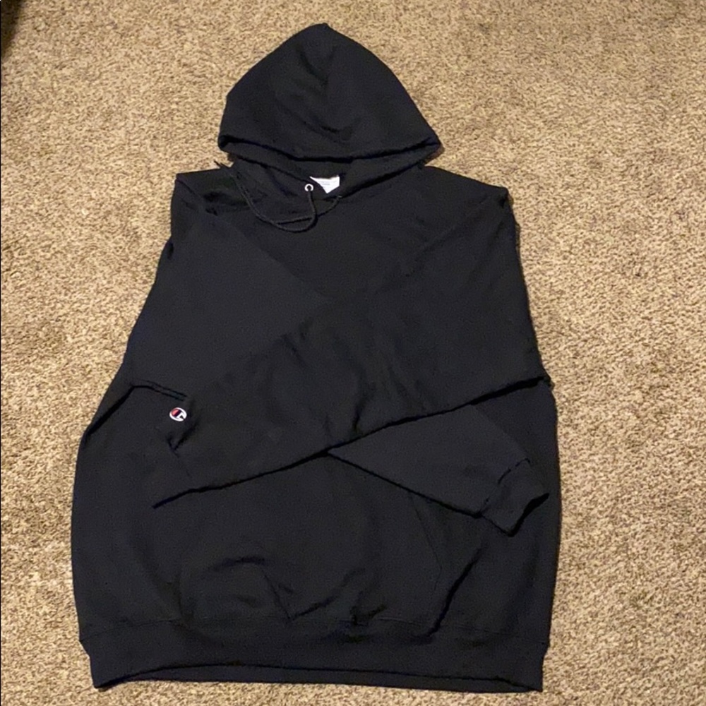 Black champion hoodie